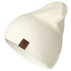 1 Pcs Hat PU Letter True Casual Beanies For Men Women Warm Knitted Winter Hat Fashion Solid Hip-hop Beanie Hat Unisex Cap