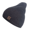 1 Pcs Hat PU Letter True Casual Beanies For Men Women Warm Knitted Winter Hat Fashion Solid Hip-hop Beanie Hat Unisex Cap