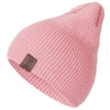 1 Pcs Hat PU Letter True Casual Beanies For Men Women Warm Knitted Winter Hat Fashion Solid Hip-hop Beanie Hat Unisex Cap