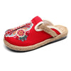 Woman Shoes Flats Embroidered Weave Canvas Antiquity Women's Slippers  Casual Mixed Colors Cover Toe Female Footwear 2021 New