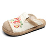 Woman Shoes Flats Embroidered Weave Canvas Antiquity Women's Slippers  Casual Mixed Colors Cover Toe Female Footwear 2021 New