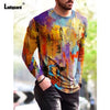 Garmenting Plus SIze Mens clothing Basic Tops Fashion 3D Print T-shirt 2021 New Summer Casual Pullovers Long Sleeve Tees Man 3XL
