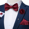 Adjustable Self Tie Bow Ties For Men 100% Silk Jacquard Woven Pink Solid Men Classic Wedding Party Butterfly Bowknot DiBanGu