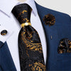 New Fashion Men's Pink Ties Paisley Silk Neck Tie Pcoket Square Brooch Set Wedding Accessories Gravata Gift For Men DiBanGu