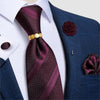 New Fashion Men's Pink Ties Paisley Silk Neck Tie Pcoket Square Brooch Set Wedding Accessories Gravata Gift For Men DiBanGu