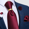 New Fashion Men's Pink Ties Paisley Silk Neck Tie Pcoket Square Brooch Set Wedding Accessories Gravata Gift For Men DiBanGu