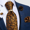 New Fashion Men's Pink Ties Paisley Silk Neck Tie Pcoket Square Brooch Set Wedding Accessories Gravata Gift For Men DiBanGu