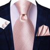 Hi-Tie Men Silk Wedding Tie FLight blue Mint Pink Paisley Solid ashion Design Gift Necktie For Men Hanky Cufflink Business Party