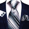 Hi-Tie Men Silk Wedding Tie FLight blue Mint Pink Paisley Solid ashion Design Gift Necktie For Men Hanky Cufflink Business Party