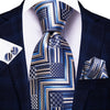 Hi-Tie Men Silk Wedding Tie FLight blue Mint Pink Paisley Solid ashion Design Gift Necktie For Men Hanky Cufflink Business Party