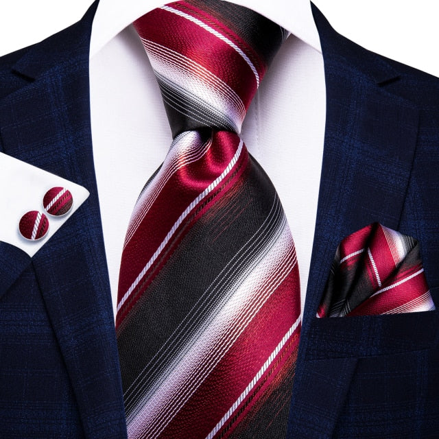 Hi-Tie Men Silk Wedding Tie FLight blue Mint Pink Paisley Solid ashion Design Gift Necktie For Men Hanky Cufflink Business Party