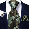 Hi-Tie Men Silk Wedding Tie FLight blue Mint Pink Paisley Solid ashion Design Gift Necktie For Men Hanky Cufflink Business Party