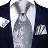 Hi-Tie Men Silk Wedding Tie FLight blue Mint Pink Paisley Solid ashion Design Gift Necktie For Men Hanky Cufflink Business Party