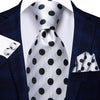 Hi-Tie Men Silk Wedding Tie FLight blue Mint Pink Paisley Solid ashion Design Gift Necktie For Men Hanky Cufflink Business Party