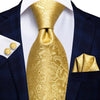 Hi-Tie Men Silk Wedding Tie FLight blue Mint Pink Paisley Solid ashion Design Gift Necktie For Men Hanky Cufflink Business Party