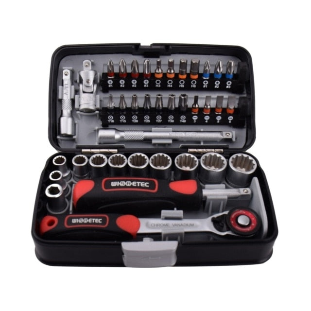 38pcs Mini Ratchet Wrench Set 1/4