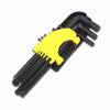 Jewii 9Pcs Hex Key Allen Wrench Ball Head Hex 1.5mm-10mm Metric Size Chromium-vanadium Steel Spanner Long Arm Tool Set