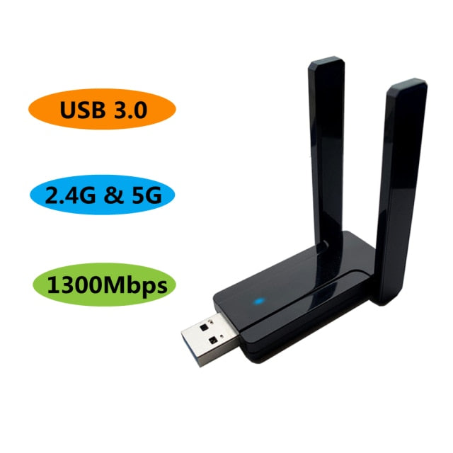 PzzPss Mini Wifi Adapter Wireless USB 1200Mbps 600Mbps Lan USB Ethernet 2.4G 5G Dual Band Wi-fi Network Card 802.11n/g/a/ac