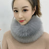 53CM Length Furry Scarves Winter Warm Women Fashion Faux Fox Fur Collar Scarf Shawl Stole Furry Neck Wrap Circles