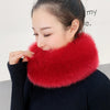 53CM Length Furry Scarves Winter Warm Women Fashion Faux Fox Fur Collar Scarf Shawl Stole Furry Neck Wrap Circles