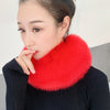 53CM Length Furry Scarves Winter Warm Women Fashion Faux Fox Fur Collar Scarf Shawl Stole Furry Neck Wrap Circles