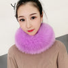 53CM Length Furry Scarves Winter Warm Women Fashion Faux Fox Fur Collar Scarf Shawl Stole Furry Neck Wrap Circles