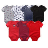 Uniesx Newborn Baby Rompers Clothing 7Pcs/Lot Infant Jumpsuits 100%Cotton Children Roupa De Bebe Girls&Boys Baby Clothes