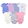 Uniesx Newborn Baby Rompers Clothing 7Pcs/Lot Infant Jumpsuits 100%Cotton Children Roupa De Bebe Girls&Boys Baby Clothes