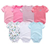 Uniesx Newborn Baby Rompers Clothing 7Pcs/Lot Infant Jumpsuits 100%Cotton Children Roupa De Bebe Girls&Boys Baby Clothes