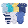 Uniesx Newborn Baby Rompers Clothing 7Pcs/Lot Infant Jumpsuits 100%Cotton Children Roupa De Bebe Girls&Boys Baby Clothes