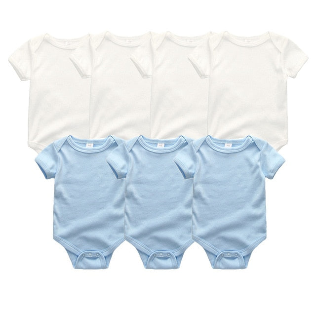 Uniesx Newborn Baby Rompers Clothing 7Pcs/Lot Infant Jumpsuits 100%Cotton Children Roupa De Bebe Girls&Boys Baby Clothes