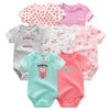Uniesx Newborn Baby Rompers Clothing 7Pcs/Lot Infant Jumpsuits 100%Cotton Children Roupa De Bebe Girls&Boys Baby Clothes