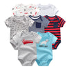 Uniesx Newborn Baby Rompers Clothing 7Pcs/Lot Infant Jumpsuits 100%Cotton Children Roupa De Bebe Girls&Boys Baby Clothes