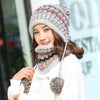 2020 Hat winter women's Mask balaclava Hat for girls Scarf Thick Warm Fleece Inside Knitted Hat Scarf Set 3pcs Winter Hats