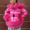 Furry Overcoat Winter Jacket Faux White Duck Down Abrigos Mujer Windproof Hooded Coat Fur Jacket Popular Puffer Jacket
