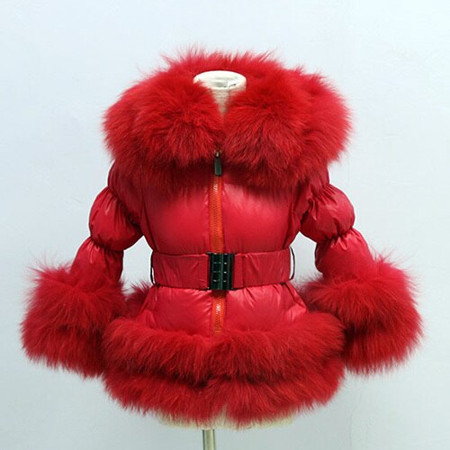 Furry Overcoat Winter Jacket Faux White Duck Down Abrigos Mujer Windproof Hooded Coat Fur Jacket Popular Puffer Jacket