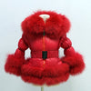 Furry Overcoat Winter Jacket Faux White Duck Down Abrigos Mujer Windproof Hooded Coat Fur Jacket Popular Puffer Jacket