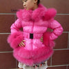 Furry Overcoat Winter Jacket Faux White Duck Down Abrigos Mujer Windproof Hooded Coat Fur Jacket Popular Puffer Jacket