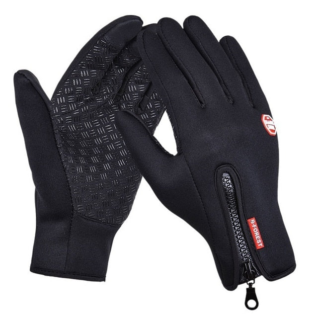 2021 Winter Gloves For Men Waterproof Windproof Cold Gloves Snowboard Motorcycle Riding Driving Warm Touch Screen Zipper Glove