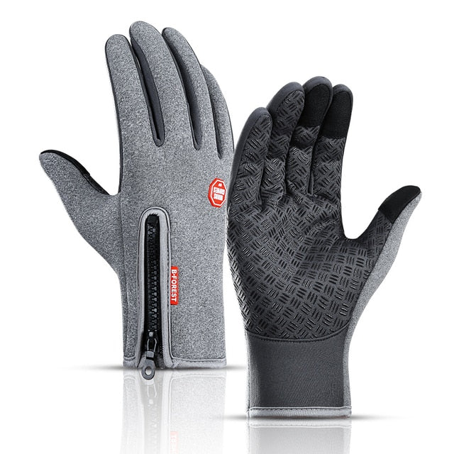 2021 Winter Gloves For Men Waterproof Windproof Cold Gloves Snowboard Motorcycle Riding Driving Warm Touch Screen Zipper Glove