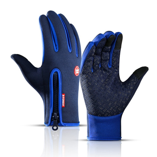 2021 Winter Gloves For Men Waterproof Windproof Cold Gloves Snowboard Motorcycle Riding Driving Warm Touch Screen Zipper Glove