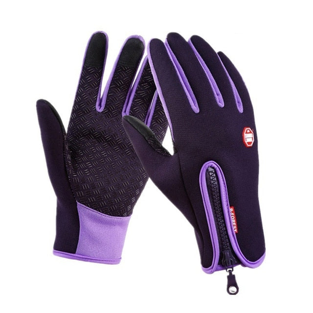 2021 Winter Gloves For Men Waterproof Windproof Cold Gloves Snowboard Motorcycle Riding Driving Warm Touch Screen Zipper Glove