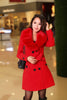 Womens Faux Fur Collar Solid Trench Coats Lady Slim Double Breasted Woolen Jackets Coat New Autumn Winter Female Outwear 5Xl