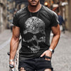 2021 summer new short-sleeved fashion trend men's 3d printed T-shirt round neck half-sleeved casual top
