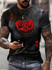 2021 summer new short-sleeved fashion trend men's 3d printed T-shirt round neck half-sleeved casual top