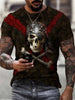 2021 summer new short-sleeved fashion trend men's 3d printed T-shirt round neck half-sleeved casual top