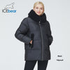 ICEbear 2021 new hooded women's jacket high-quality female clothing fashion windproof and warm brand apparel GWD21517I