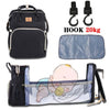 Baby Diaper Bag Bed Backpack For Mom Maternity Bag For Stroller Nappy Bag Large Capacity Nursing Bag for Baby Care Upgrade Hooks
