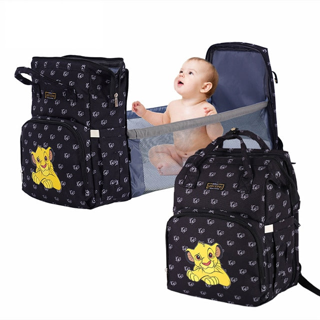 Baby Diaper Bag Bed Backpack For Mom Maternity Bag For Stroller Nappy Bag Large Capacity Nursing Bag for Baby Care Upgrade Hooks