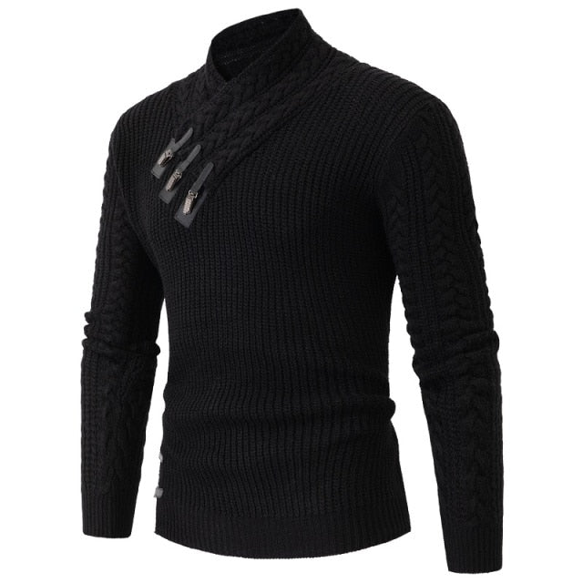 New style fashion autumn winter men's sweater fashion warm knit turtleneck pullover men's slim street pullover clothing